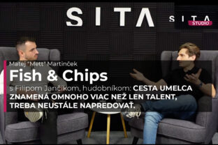 Filip Jančík v Štúdiu SITA s Matejom Martinčekom  počas nahrávania video podcastu Fish & Chips.