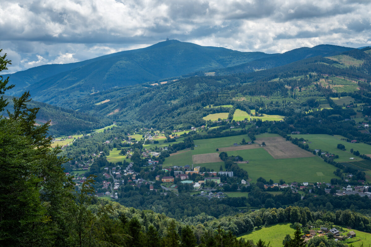 Lysá hora, the highest mountain of the Moravian Silesian Beskids as seen from Malá Prašivá