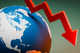 Economy and Stockmarket crisis and fallen concepts.3d rendering