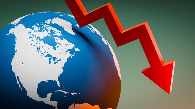 Economy and Stockmarket crisis and fallen concepts.3d rendering