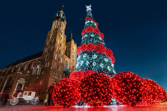 Krakow, Poland during Christmas