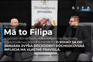 Igor Horváth, odborník na dôchodky z dôchodkovej poradne v rozhovore s Filipom Kováš počas nahrávania video podcastu Má to Filipa.