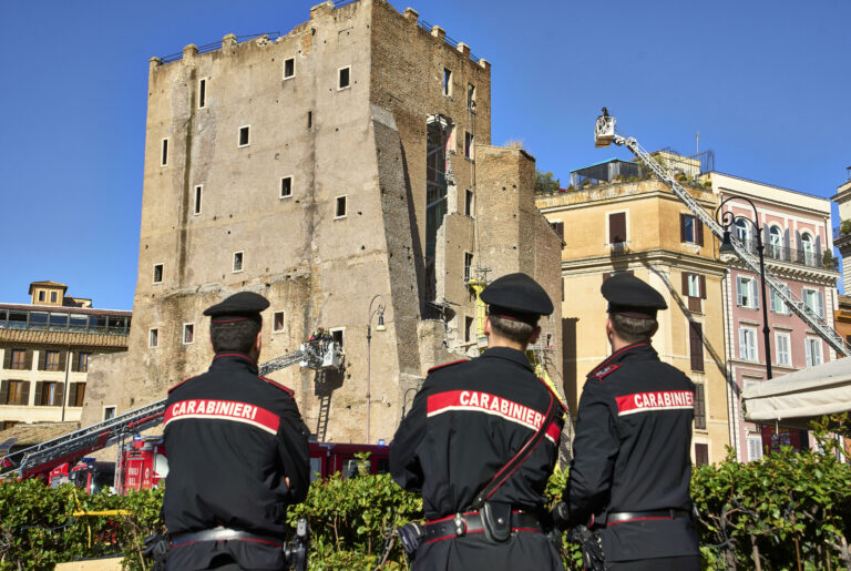 Italy Medieval Tower Collapsed