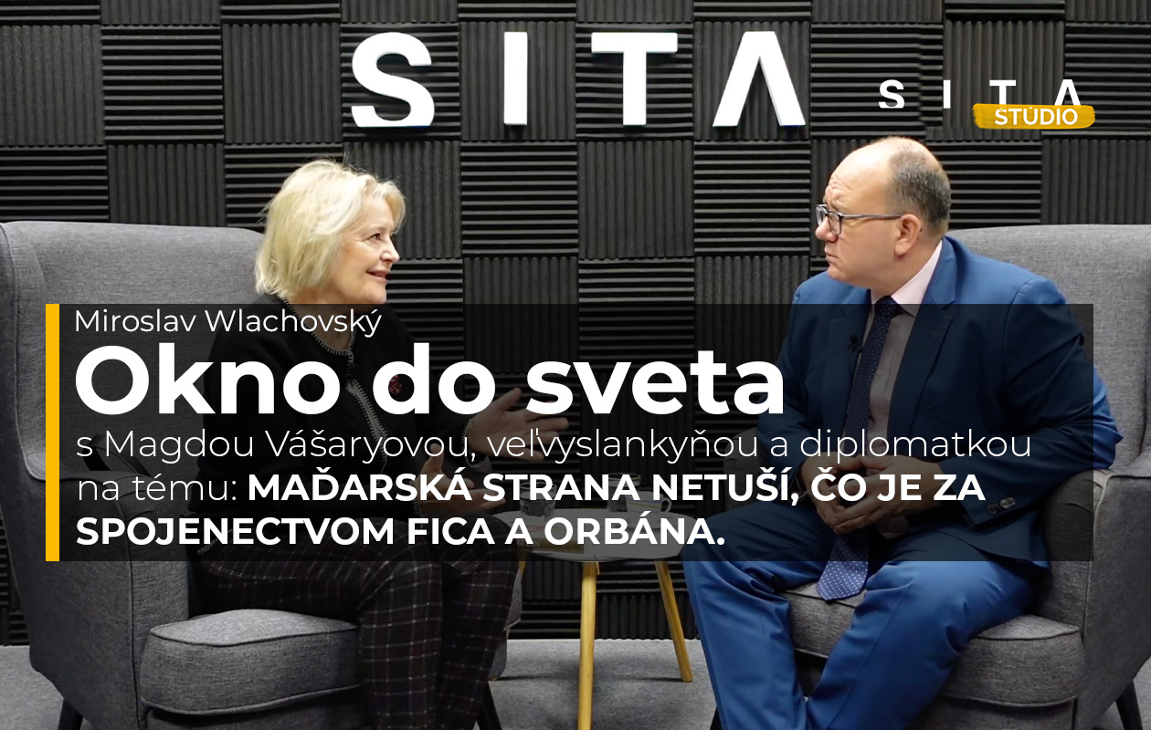 Magda Vášáryová počas rozhovoru s Miroslavom Wlachovským v podcaste Okno do sveta.