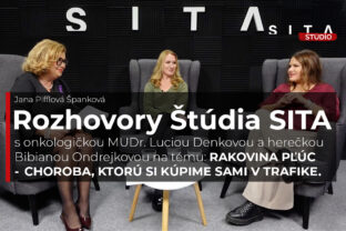 Jana Pifflová Španková s onkologičkou MUDr. Luciou Denkovou z Univerzitnej nemocnice v Bratislave a ambasádorkou prevencie, herečkou Bibianou Ondrejkovou počas nahrávania  špeciálneho vydania Štúdia SITA s pacientskou organizáciou NIE RAKOVINE.