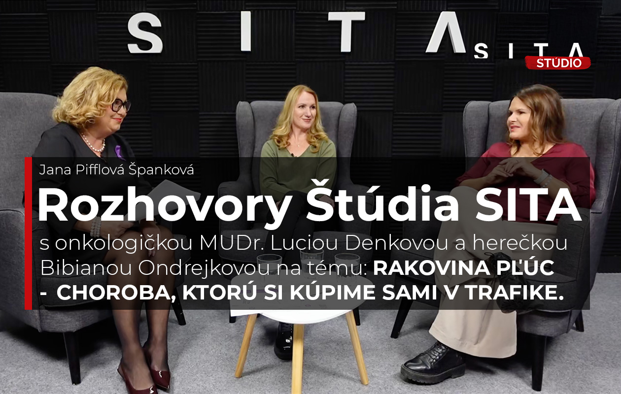 Jana Pifflová Španková s onkologičkou MUDr. Luciou Denkovou z Univerzitnej nemocnice v Bratislave a ambasádorkou prevencie, herečkou Bibianou Ondrejkovou počas nahrávania  špeciálneho vydania Štúdia SITA s pacientskou organizáciou NIE RAKOVINE.