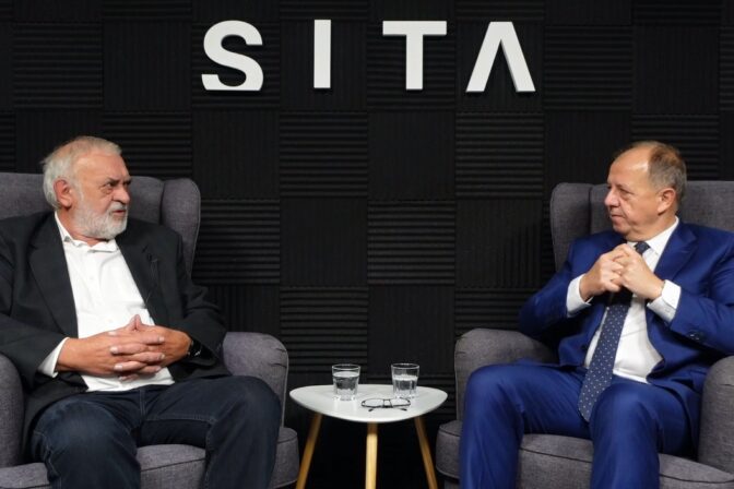 Richard Rybníček počas rozhovoru pre SITA.