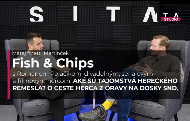Roman Poláčik v rozhovore s Matejom Martinčekom počas nahrávania video podcastu Štúdia SITA - Fish&Chips.