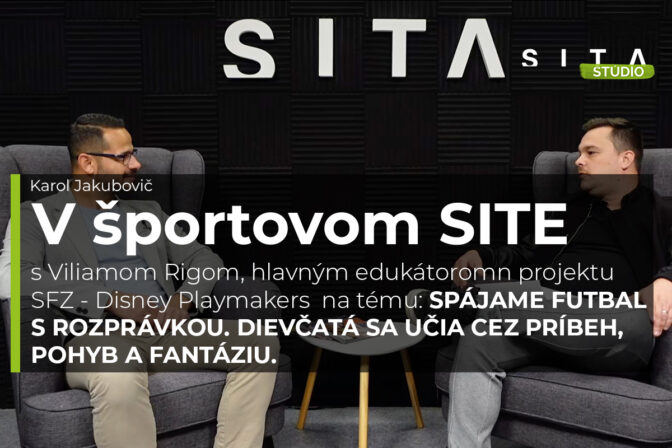 Viliam Rigo, Hlavný edukátor projektu SFZ s názvom Disney Playmakers v rozhovore s Karolom Jkaubovičom počas nahrávania video podcastu V Športovom SITE.