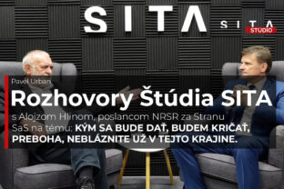 Alojz Hlina, poslanec NRSR za stranu SaS počas rozhovoru s Pavelom Urbanom v %Stúdiu SITA.