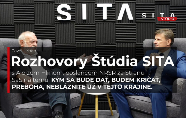 Alojz Hlina, poslanec NRSR za stranu SaS počas rozhovoru s Pavelom Urbanom v %Stúdiu SITA.