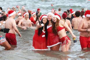 APTOPIX Britain Northern Ireland Christmas Eve Swim