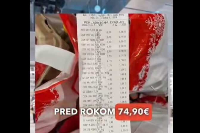 Cena nákupu základných potravín ministra Richarda Takáča v roku 2024.