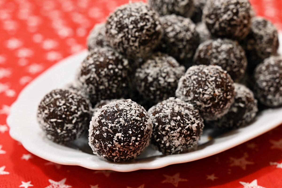 vianočné kokosové guľky