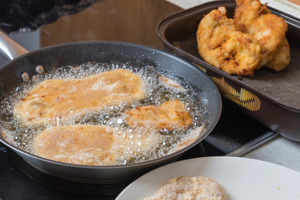 vyprážanie rezňov