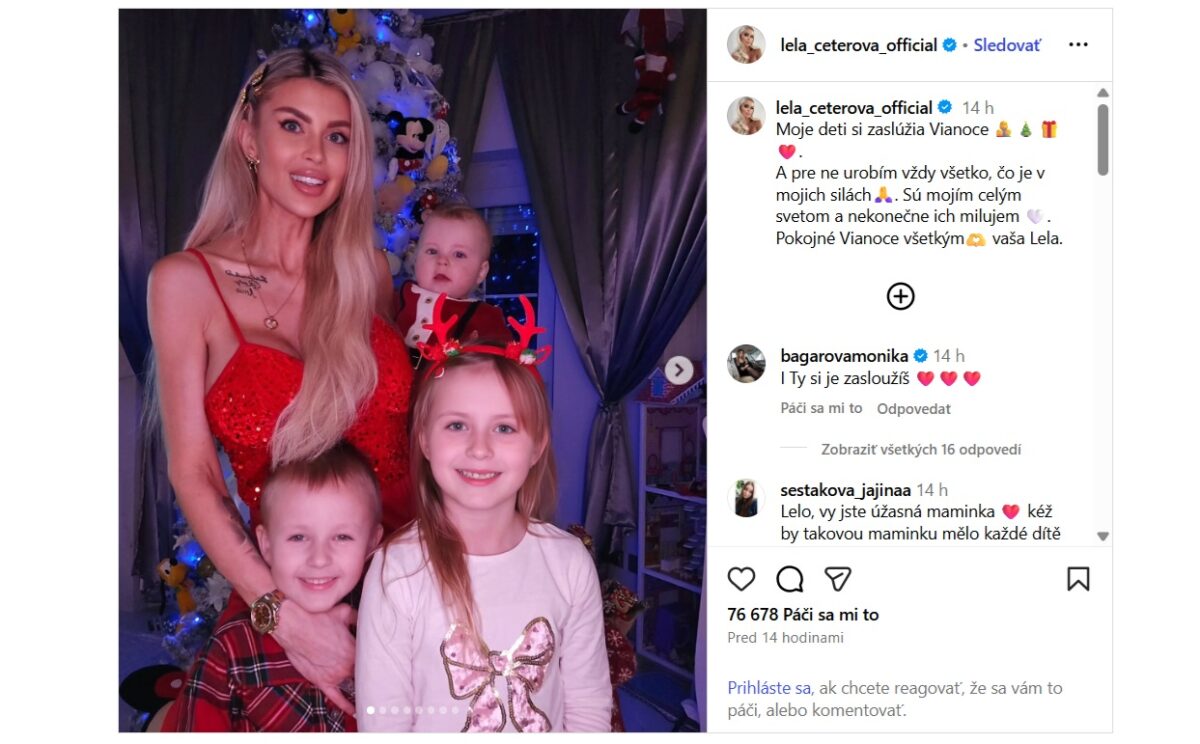 Fotografia, ktorú zverejnila manželka Karlosa Vémolu na Instagrame.