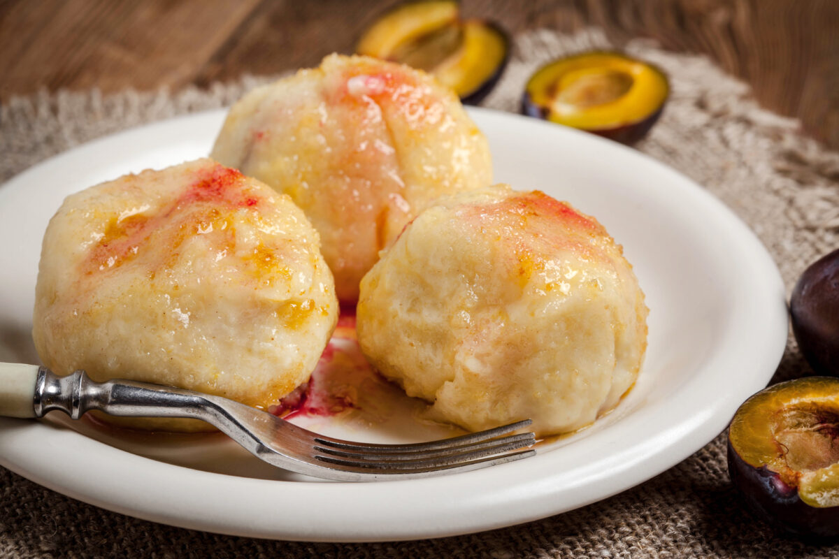 Sweet plum dumplings.