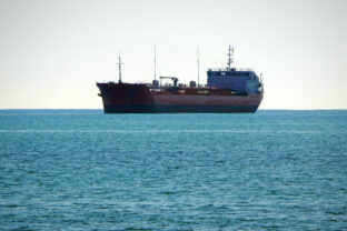 Tanker in the Caspian Sea.