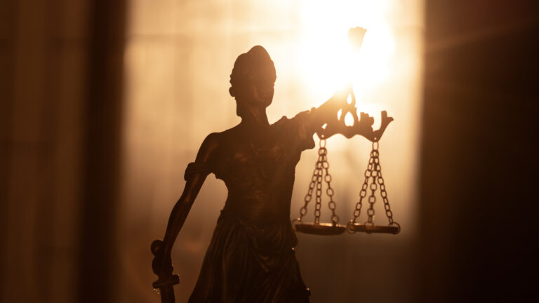 Statue of Lady Justice. Symbol of fair treatment under law