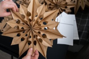vianočná papierová hviezda
