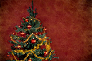 retro vianočný stromček