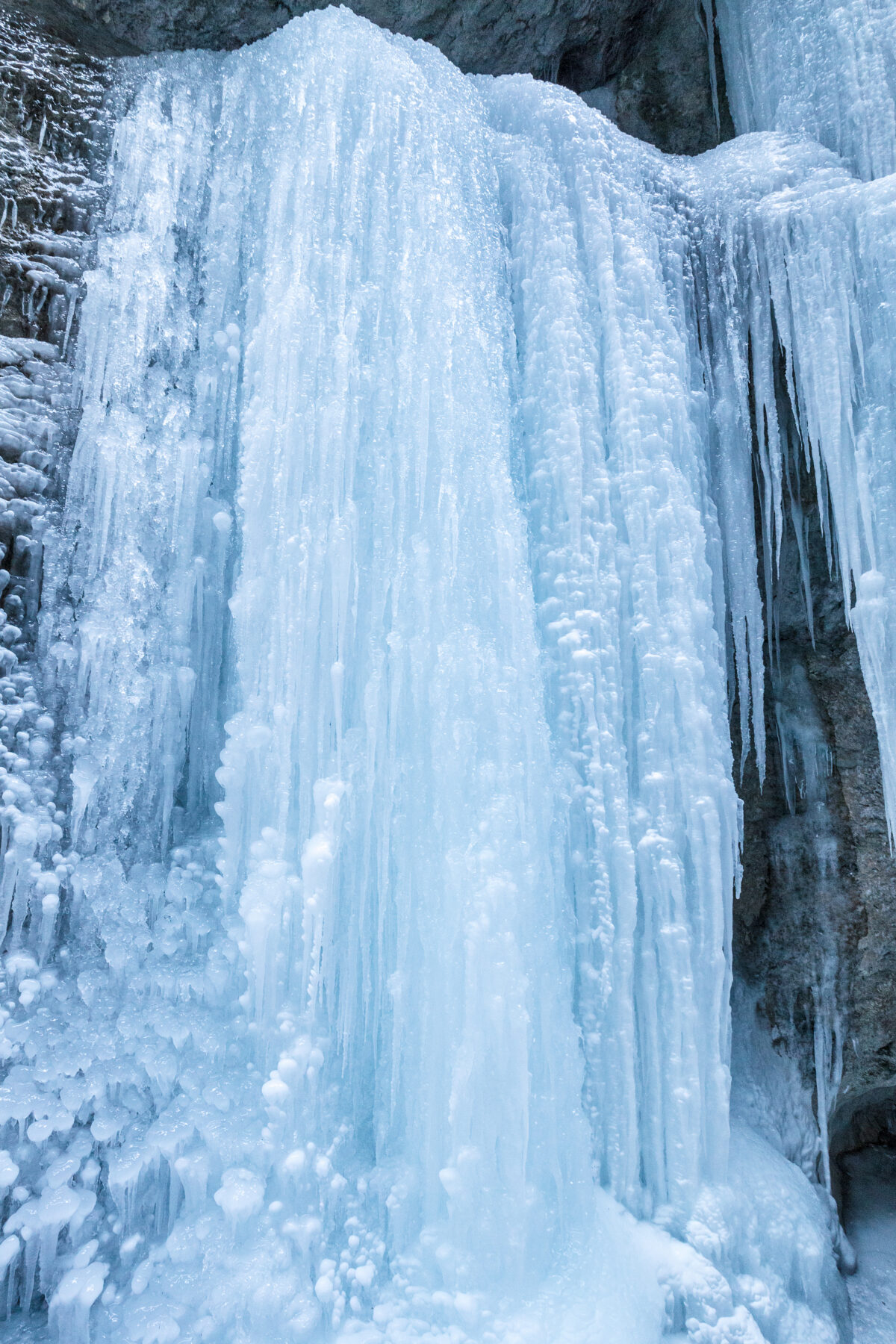 Icefall in a winter