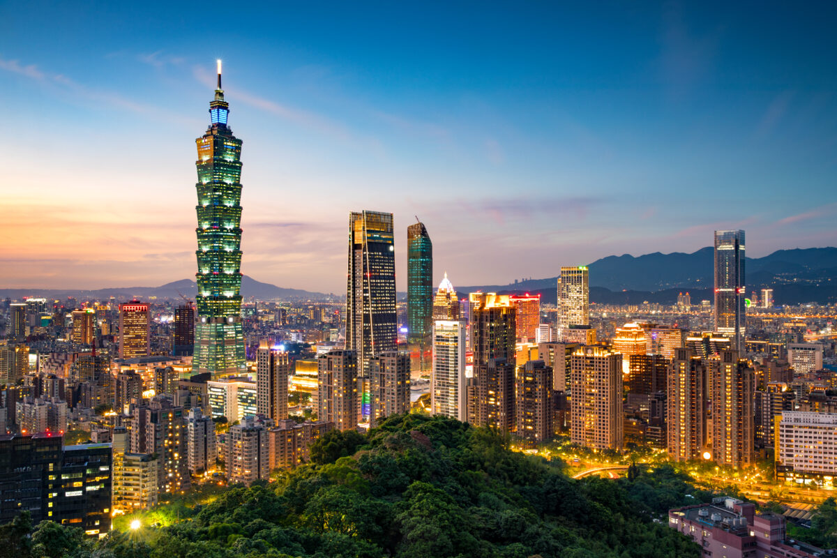 City of Taipei at night, Taiwan