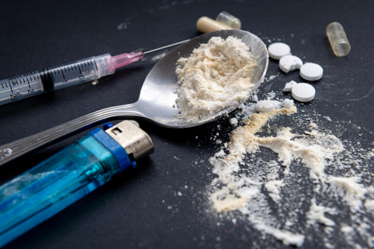 Drug taking, addiction concept.