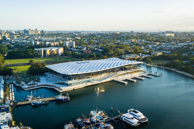 Panoramic Golden Sunset Over Blackwattle Bay City Views
