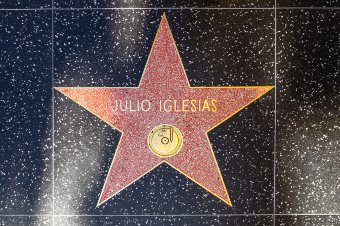 Julio Iglesias star on Hollywood Walk of Fame