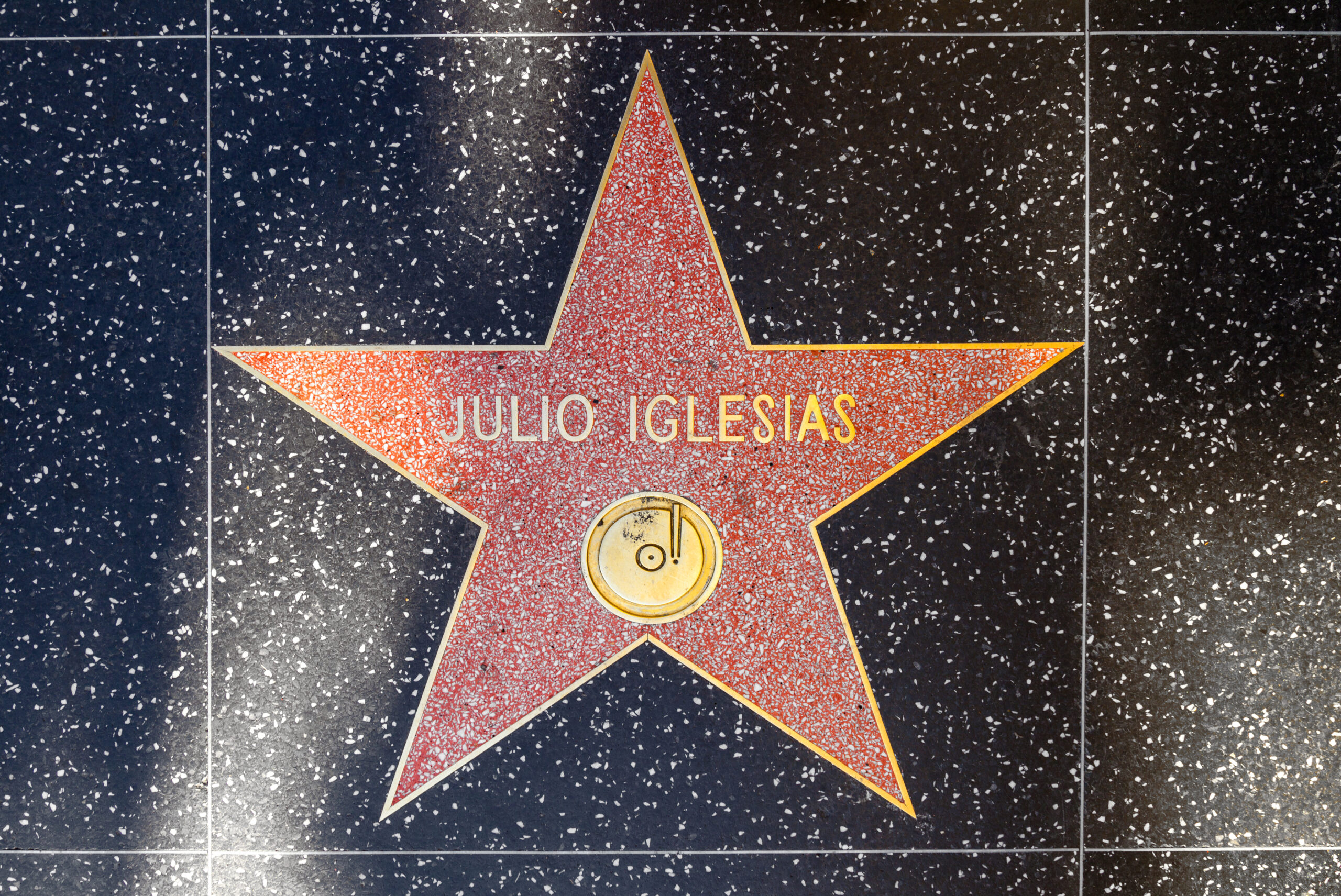 Julio Iglesias star on Hollywood Walk of Fame