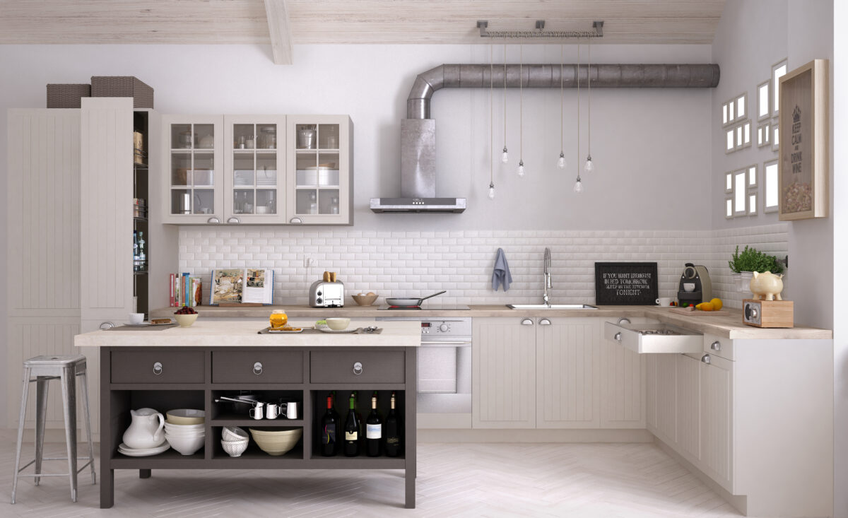 Scandinavian kitchen, interior design