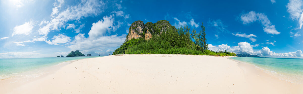 Horizontal panoramic view Island in Thailand