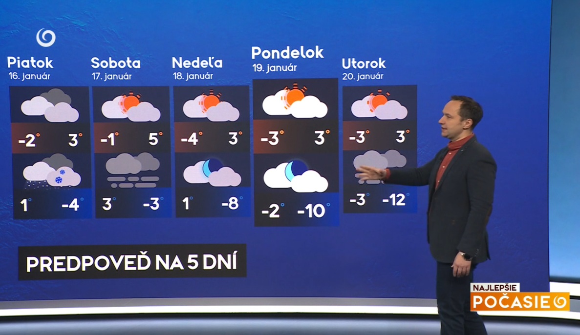 Hydrológ Michal Hazlinger a jeho predpoveď na 5 dní v stredajšej relácii Najlepšie počasie na TV Joj.
