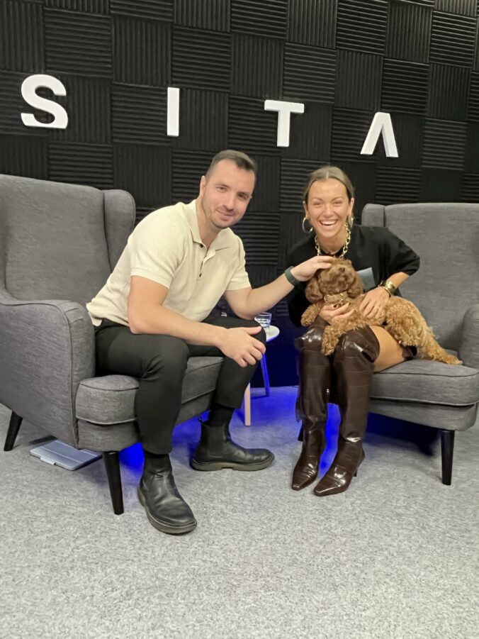 Matej Martinček a Dominika Rošková v štúdiu SITA