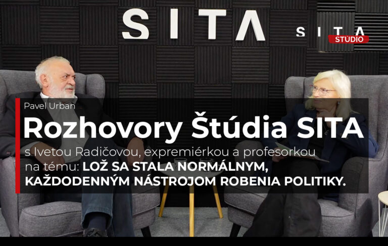 Iveta Radičová, expremiérka a profesorka počas rozhovoru s Pavelom Urbanom v Štúdiu SITA.