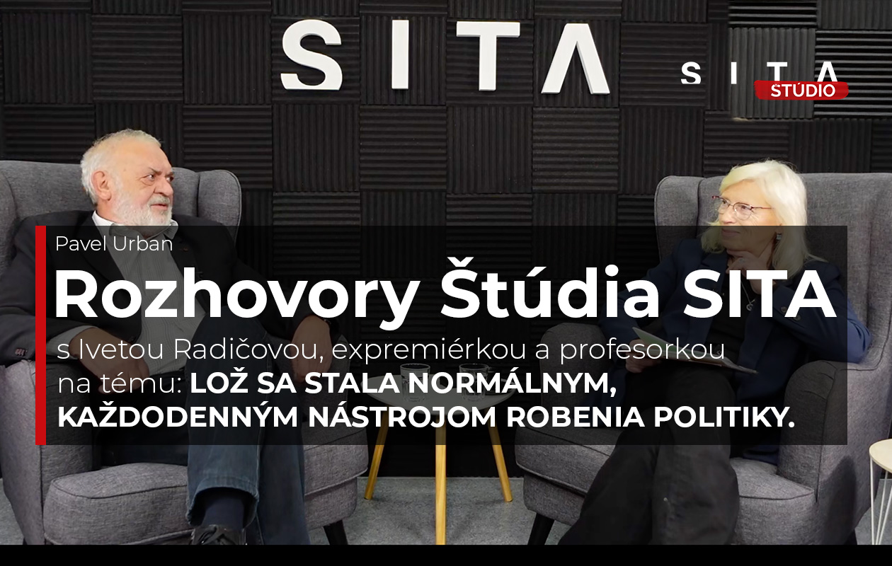 Iveta Radičová, expremiérka a profesorka počas rozhovoru s Pavelom Urbanom v Štúdiu SITA.
