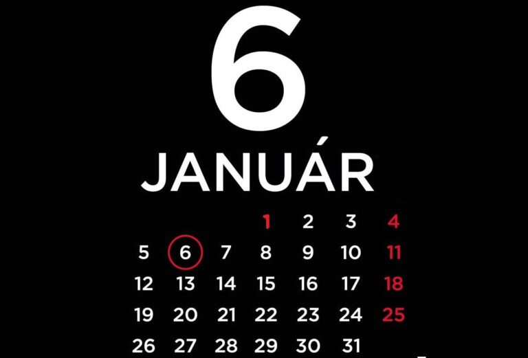 Kalendár, sviatok 6. január 2026