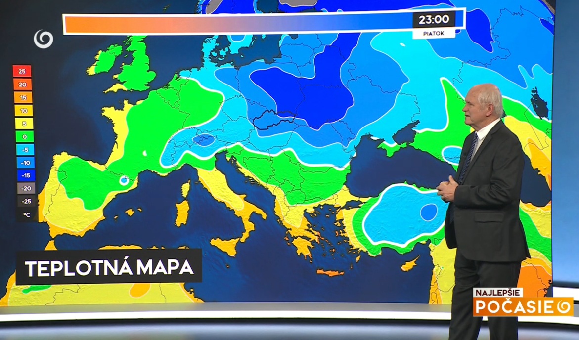 Meteorológ Peter Jurčovič v relácii Najlepšie počasie na TV Joj.