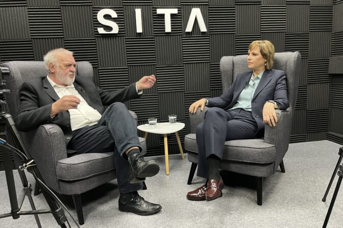 Predsedníčka strany Za ľudí Veronika Remišová počas rozhovoru pre SITA.