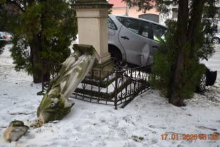 Socha svätého Rochusa, nehoda