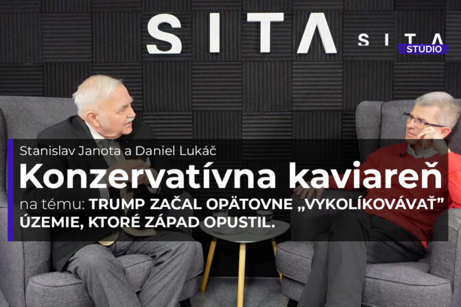 Stanislav Janota a Daniel Lukáč v Štúdiu SITA, počas nahrávania novej epizódy video podcastu Konzervatívna kavviareň.