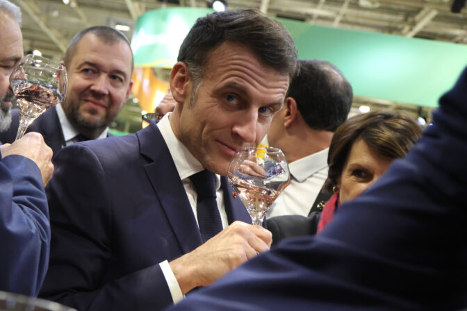 French President Emmanuel Macron visits the annual agricultural fair in Paris