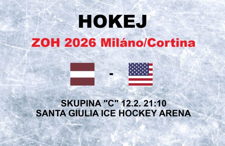 Hokej na olympiáde: Zápas Lotyšsko - USA