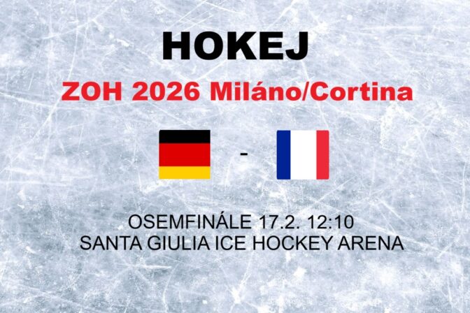 Hokej na olympiáde - výsledok osemfinále Nemecko - Francúzsko