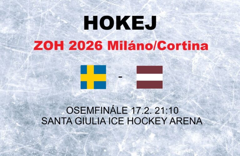 Hokej na olympiáde - výsledok osemfinále Švédsko - Lotyšsko