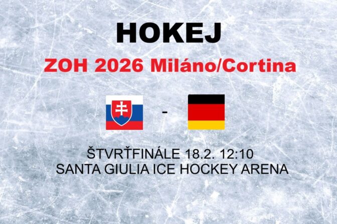Hokej na olympiáde: štvrťfinále Slovensko - Nemecko