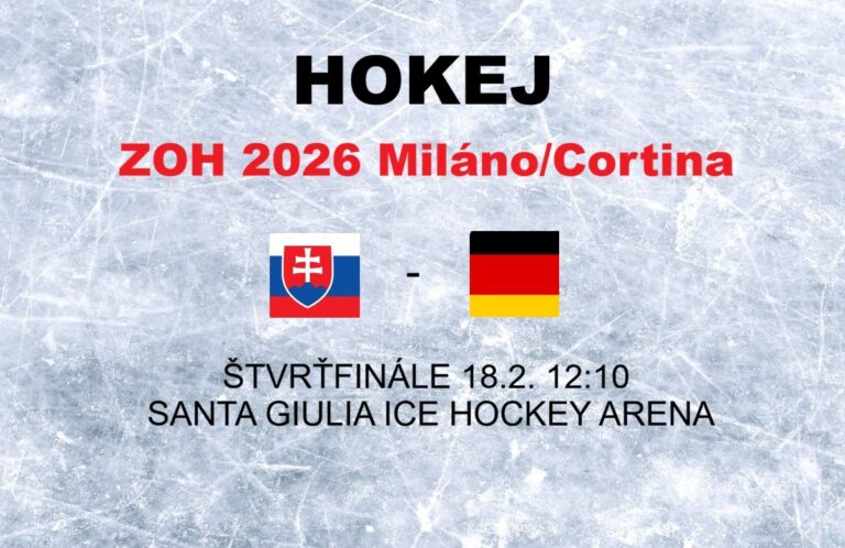 Hokej na olympiáde: štvrťfinále Slovensko - Nemecko