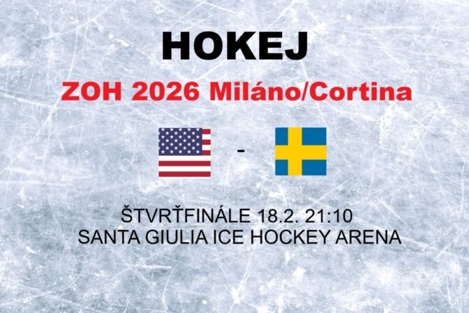 Hokej na olympiáde: štvrťfinále USA - Švédsko