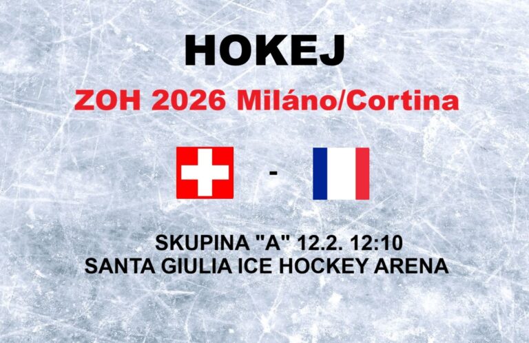 Hokej na olympiáde - Švajčiarsko - Francúzsko